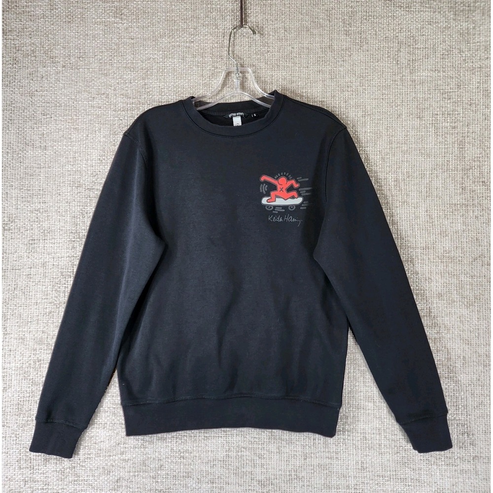 Antony Morato X Keith Haring Capsule Collection Sweatshirt Mens S Black Boarding